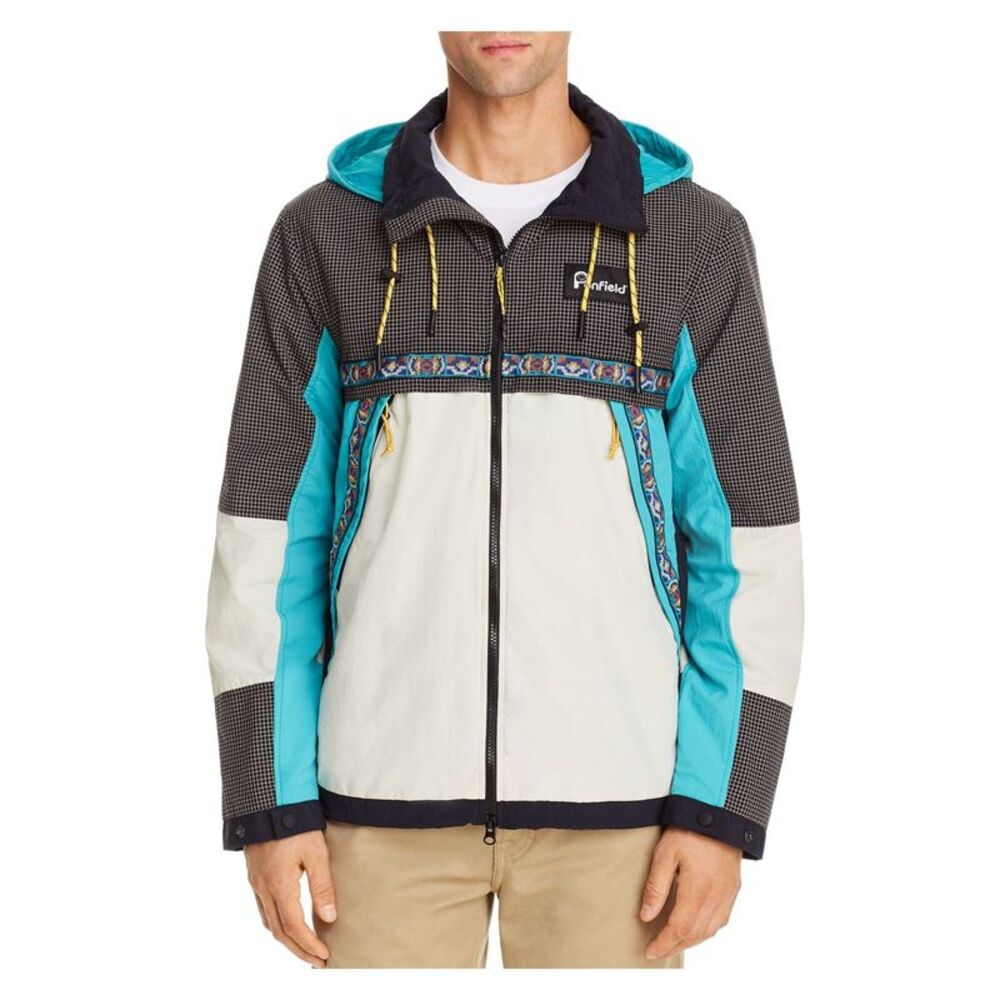 PENFIELD Mens Black Color Block Zip Up Jacket M